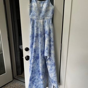 Prom Dress - size 5 - Sequin hearts - Cloud Blue and White